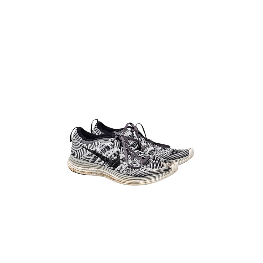 Nike Mens Flyknit Lunar1+ Wolf Grey Running Shoes 554887-001 Size 6.5 US